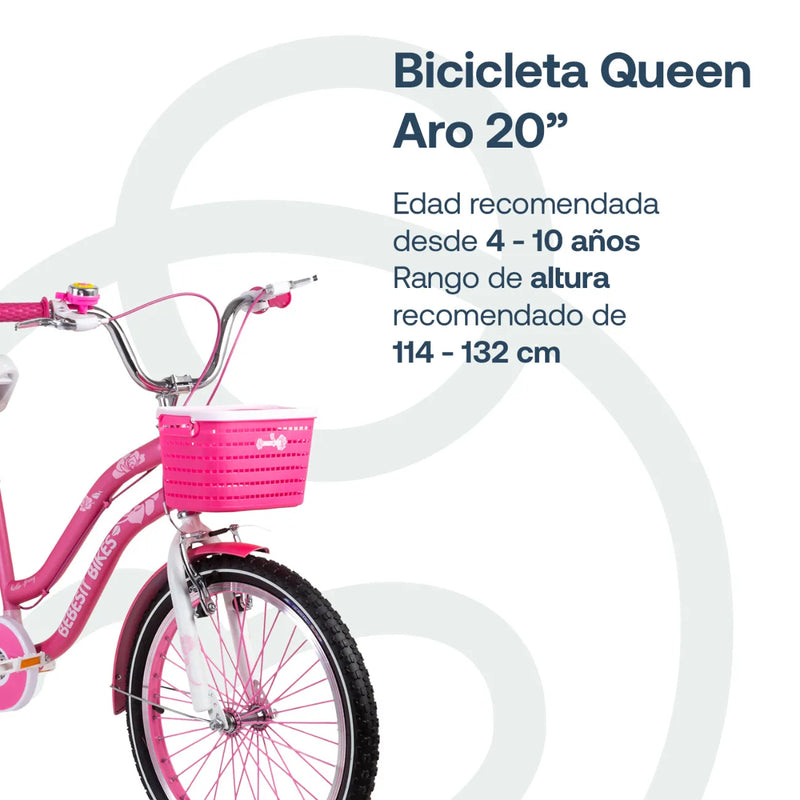 Bicicleta Queen Aro 20 Rosada, Bebesit
