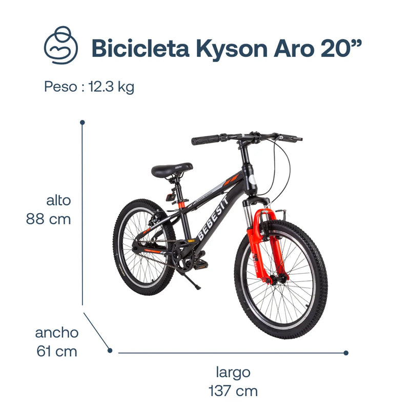 Bicicleta Kyson Aro 20 Roja, Bebesit