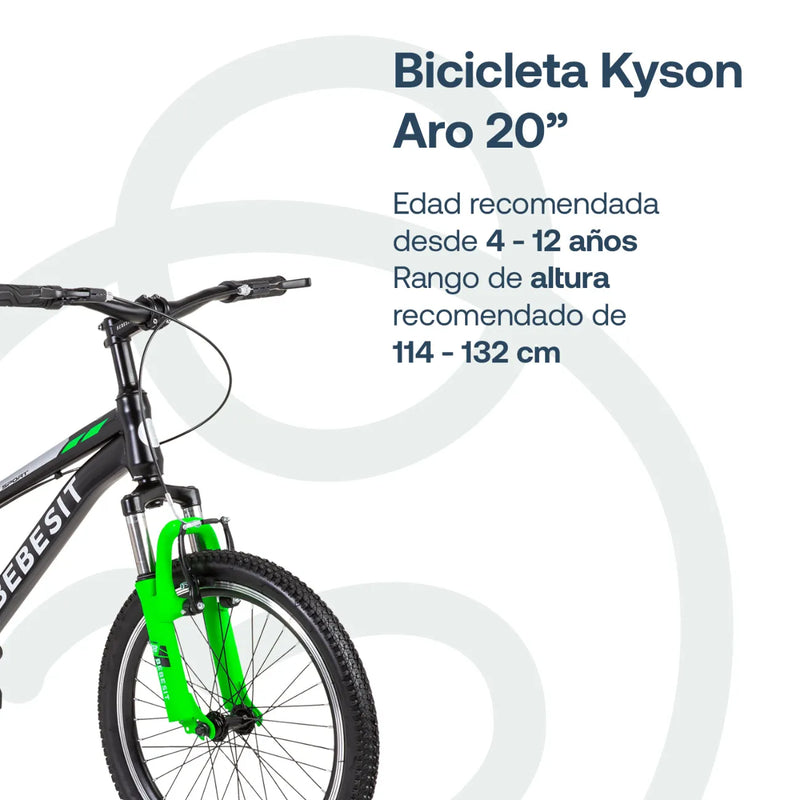 Bicicleta Kyson Aro 20 Verde, Bebesit