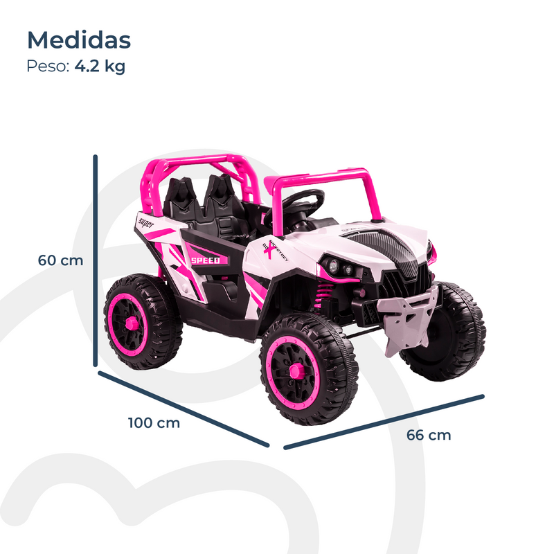 Camioneta Eléctrica todo terreno con control remoto Explorer Rosa, Bebesit