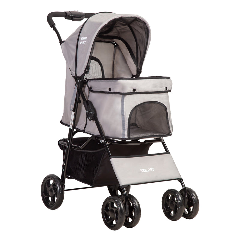 Coche Mascotas Plegable Pro Perro Gato Gris BeePet by, Bebesit