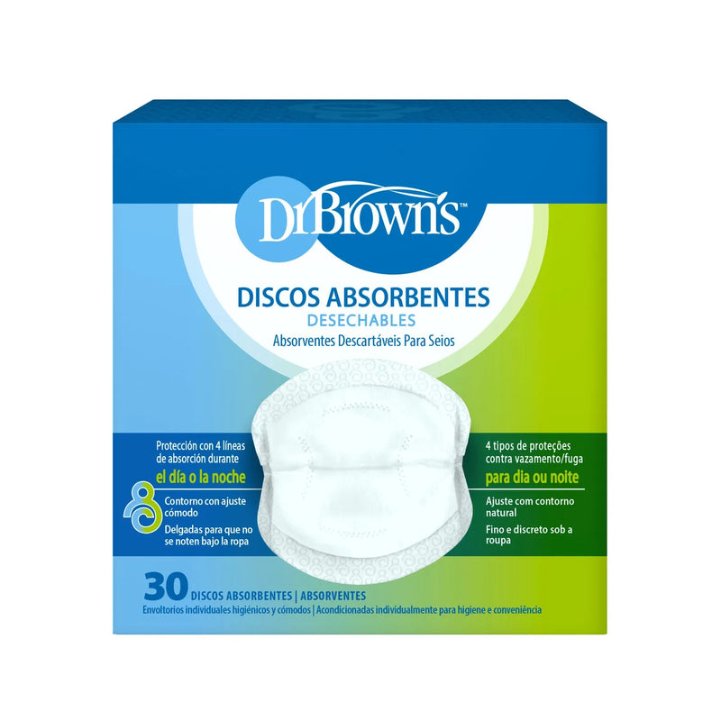 Absorbentes de Leche Desechables 30UN, Dr. Brown&