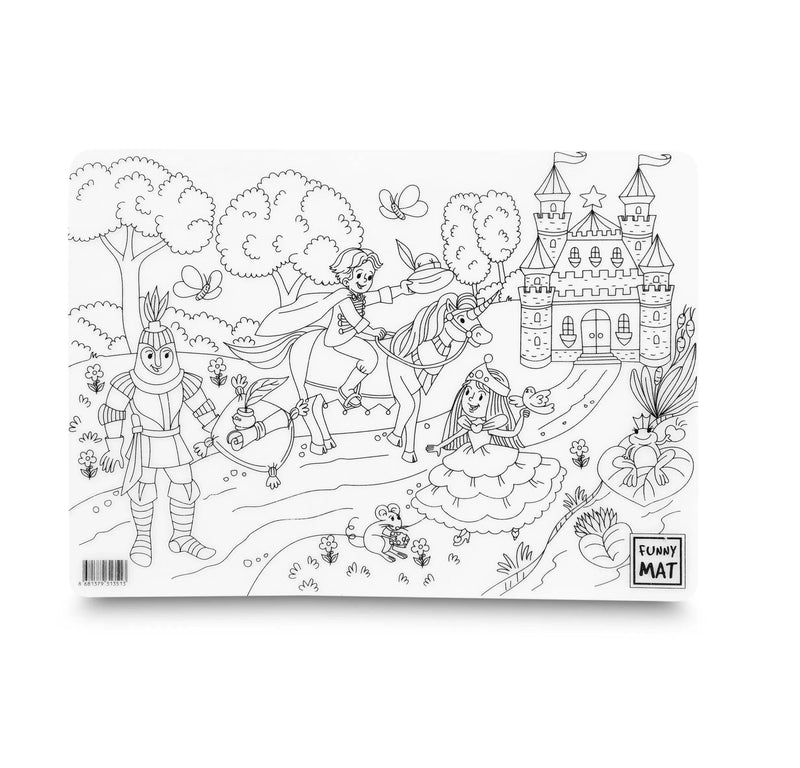 FUNNY MAT PRINCESA Y PATIO DE JUEGOS 2 PACK CON 6 ROTULADORES.