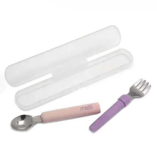 Set cuchara y tenedor Rosado morado, Melii