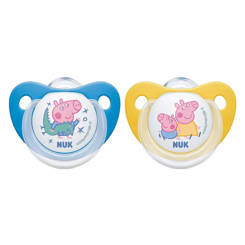 Chupetes Nuk Peppa Pig 6 18 Meses azul Pack 2 Unidades