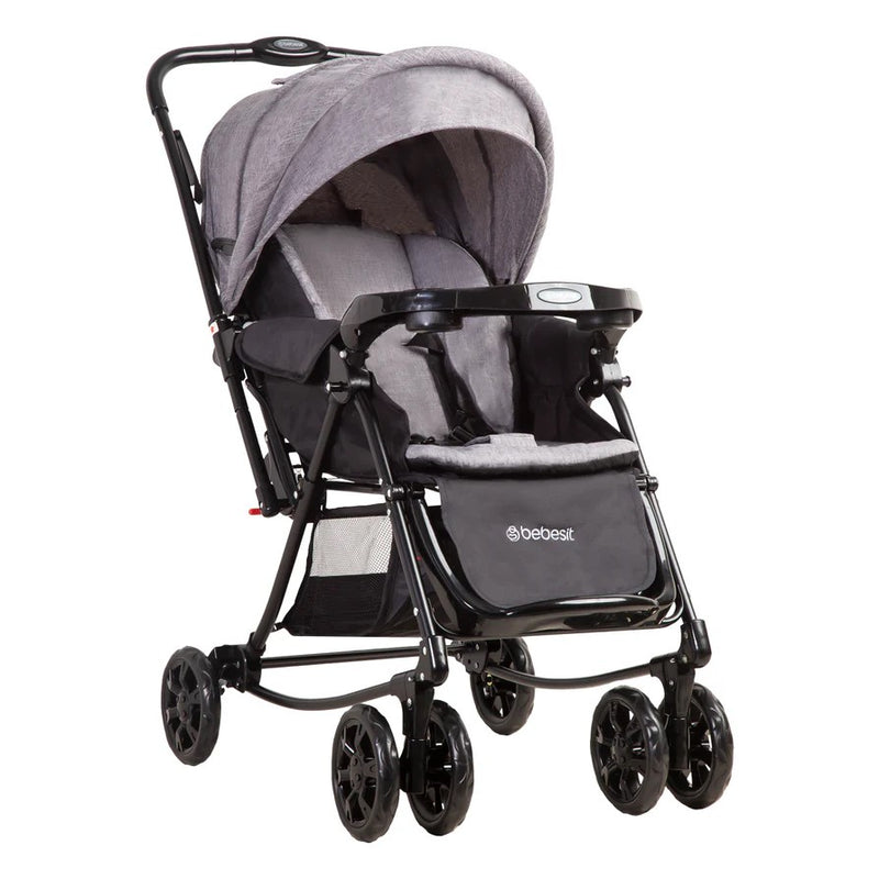 Coche Cuna Balancin  Gris Melange