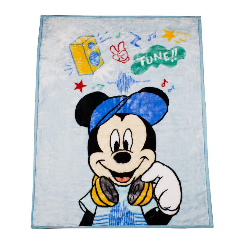Frazada Ultra Soft Mickey Music 110x140cm Celeste Disney
