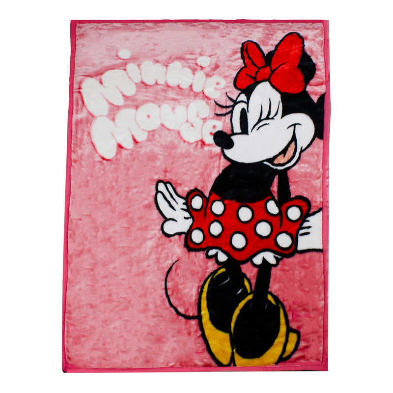 Saco con Broche Ultra Soft Minnie Mouse 80x110cm Rosado