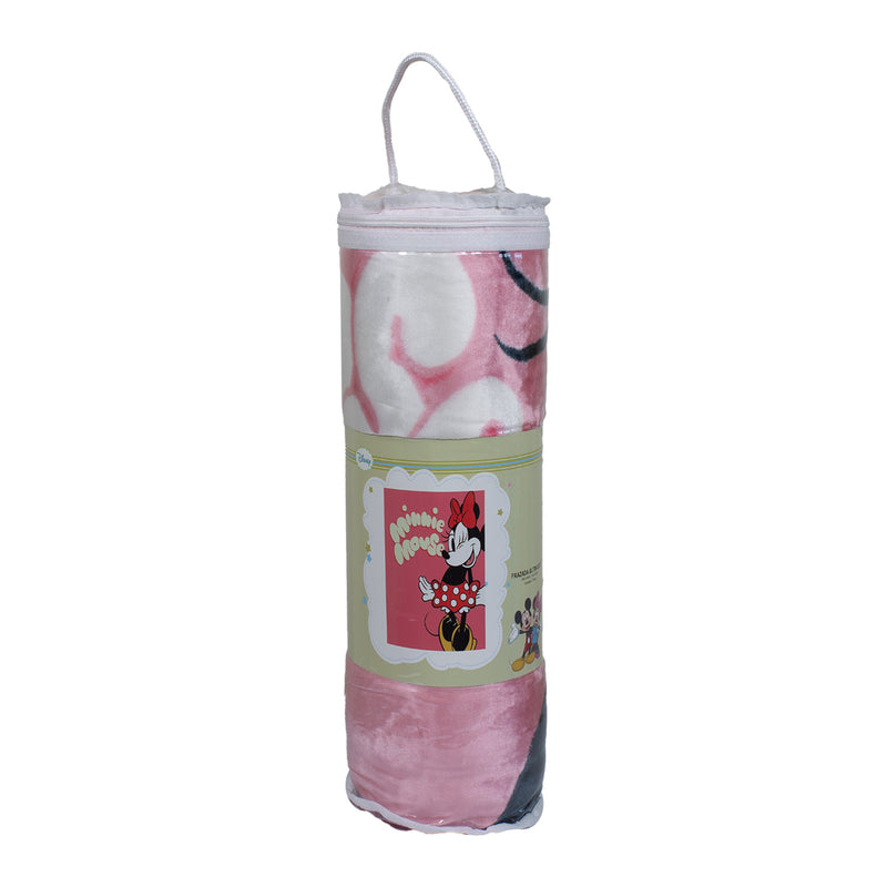 Saco con Broche Ultra Soft Minnie Mouse 80x110cm Rosado