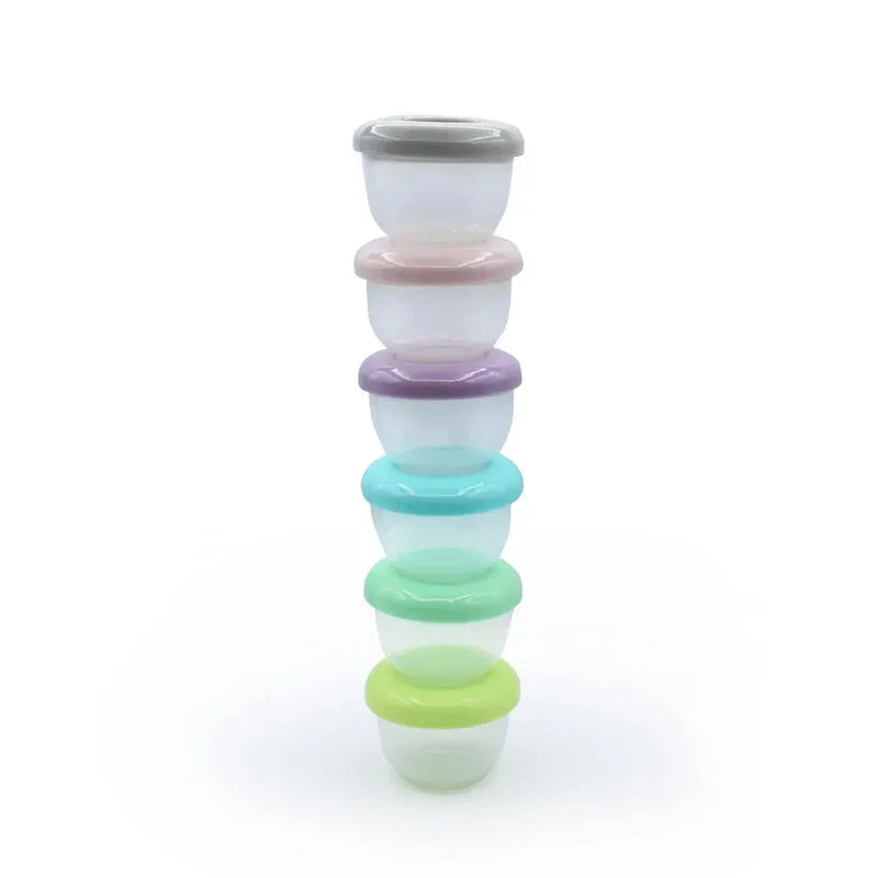 Pack de 6 contenedores apilables plásticos, Melii