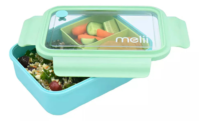 Lonchera Bento Box con divisor 1250ml Azul, Melii