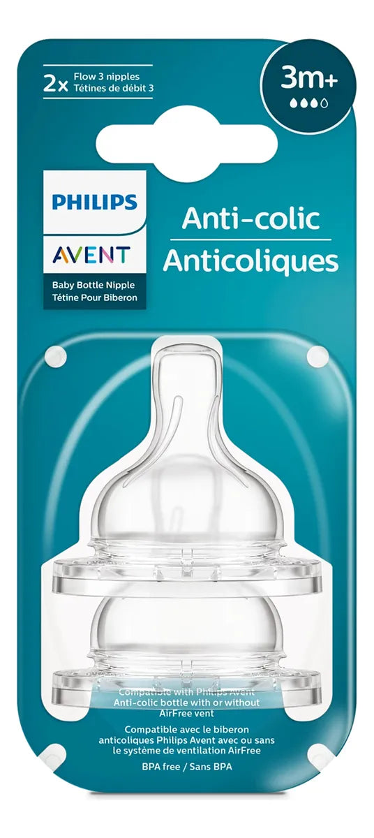 Tetina Anticolic flujo medio 3m+, Philips Avent