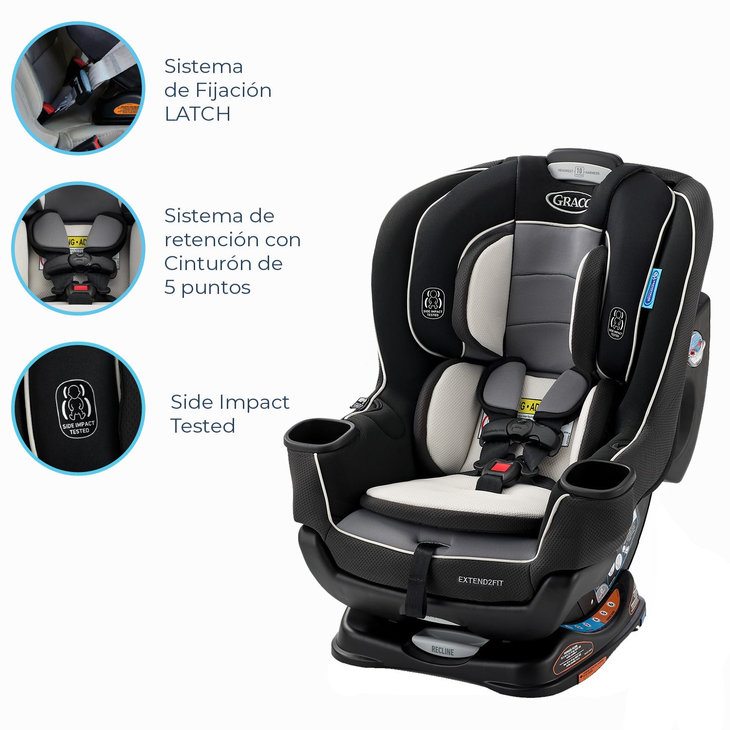 Silla de Auto Convertible Extend2fit Gotham, Graco