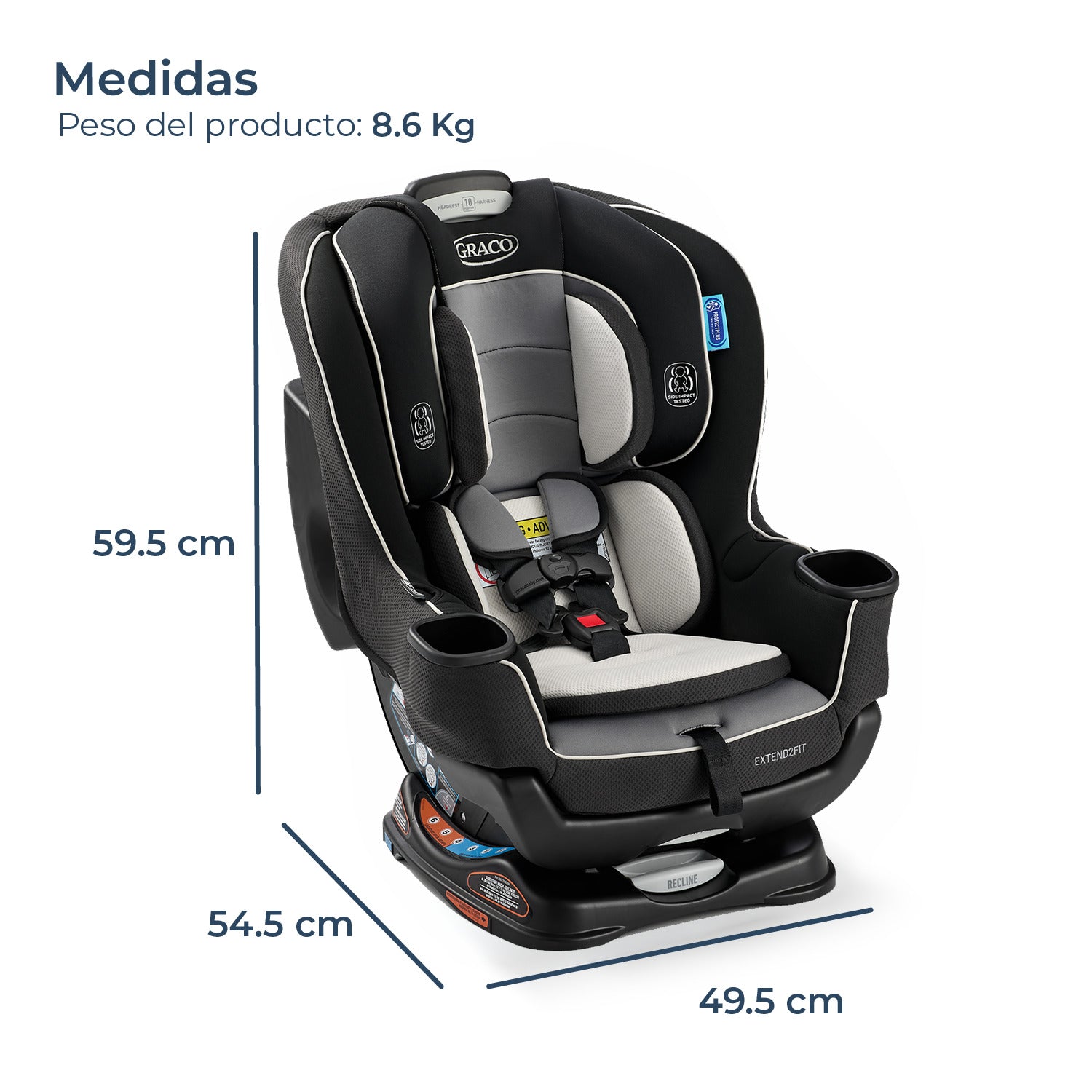 Silla de Auto Convertible Extend2fit Gotham, Graco