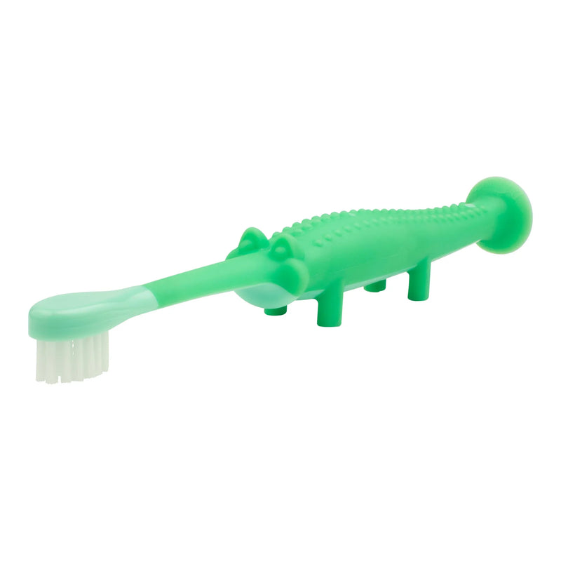 Cepillo de Dientes Bebés y Niños Pequeños 1-4 años, Cocodrilo verde, Dr.Brown&