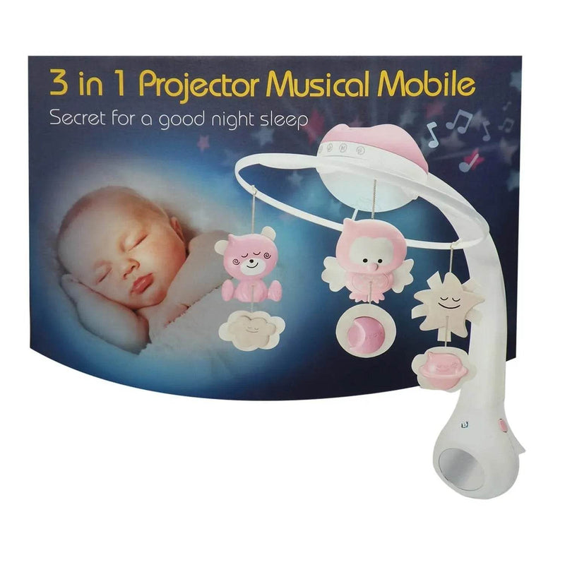 Móvil Proyector 3 en 1 Rosado, Infantino - Kidsclub
