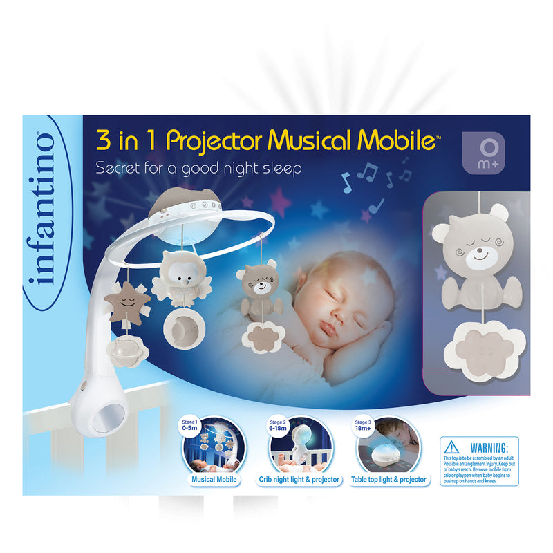Proyector Musical 3en1 Gris Infantino