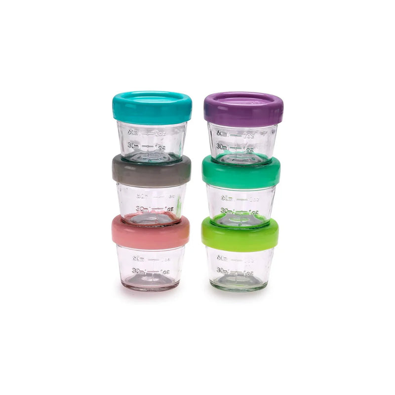 Set de 6 contenedores de Vidrio 118ML, Melii