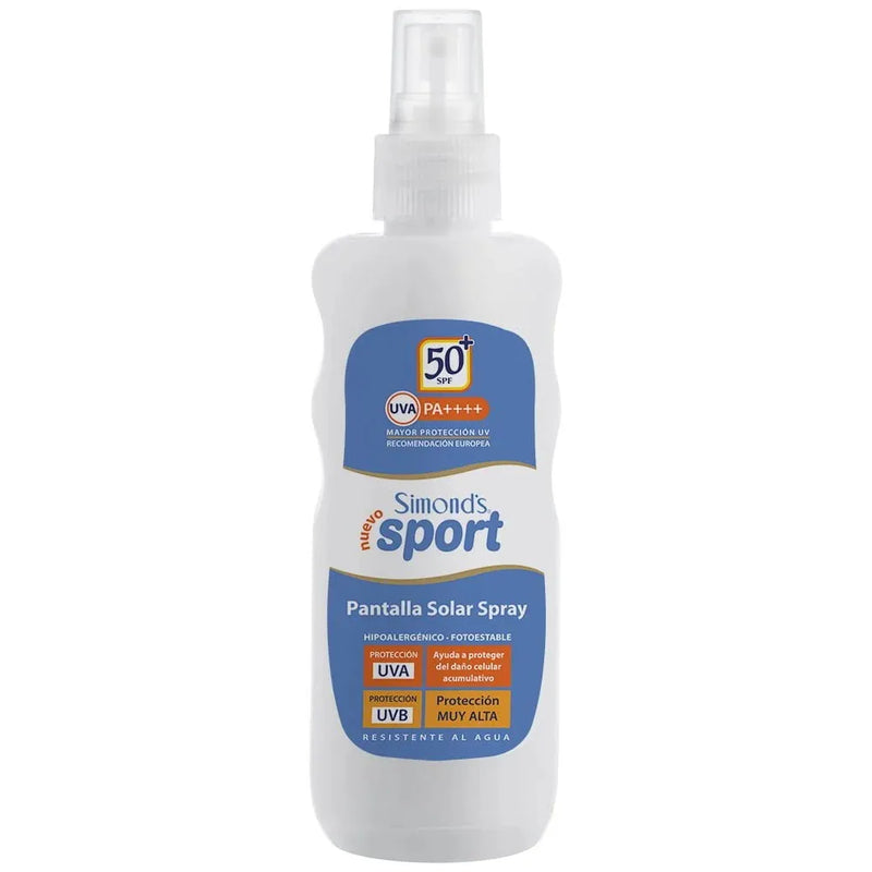 Pantalla Solar spray Spf 50+ Sport, Simonds