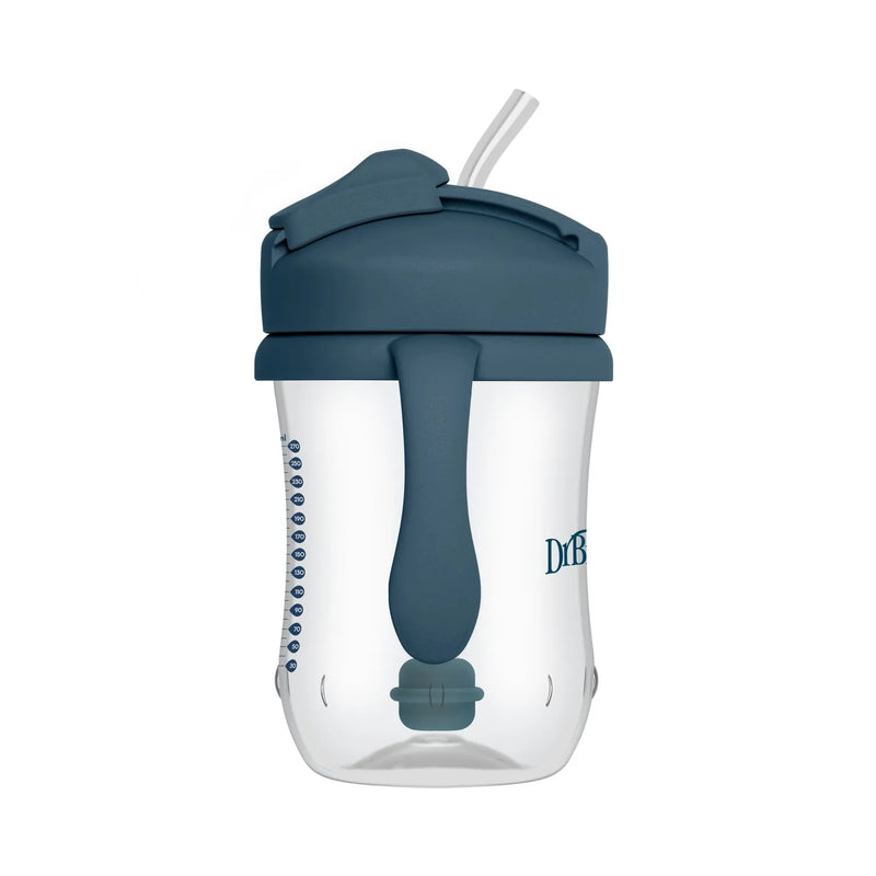 1er Vaso con asas y pajita 270ml 6M+ Azul Océano, Dr. Brown&