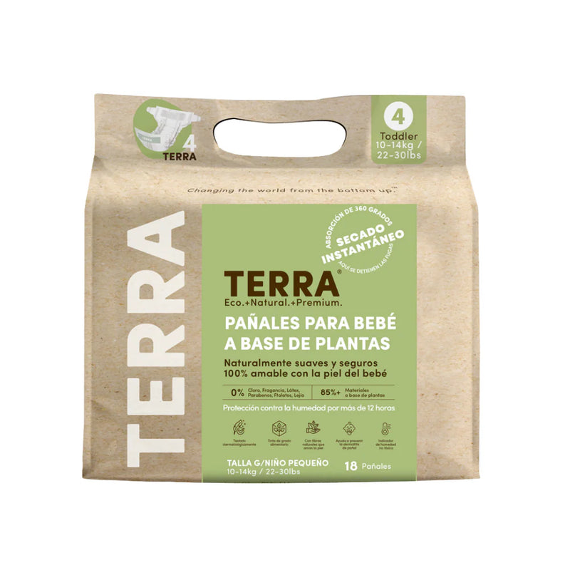 Pañales Terra Biodegradables Talla G 18 uns