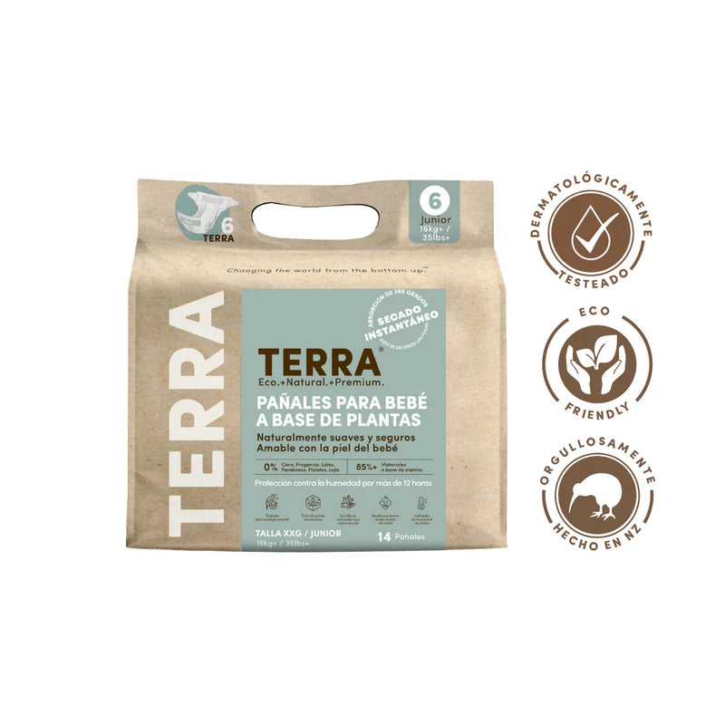 Pañales Terra Biodegradables Talla XXG 14 uns
