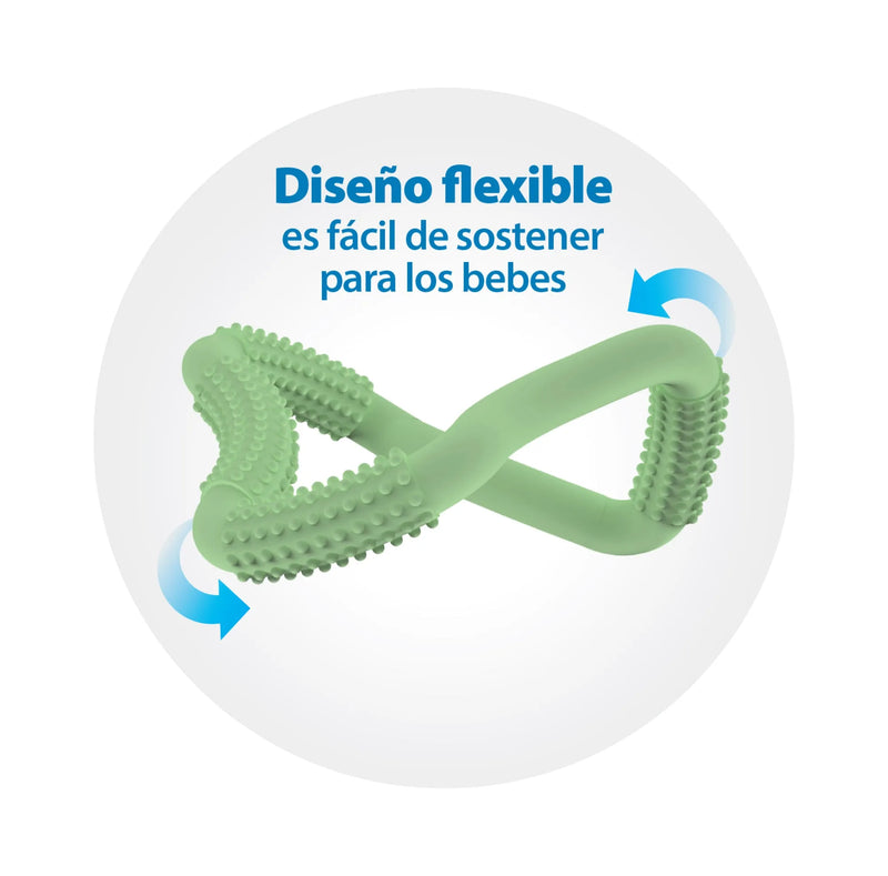 Mordedor flexible en forma de "A", Verde 3M+, Dr.Brown&