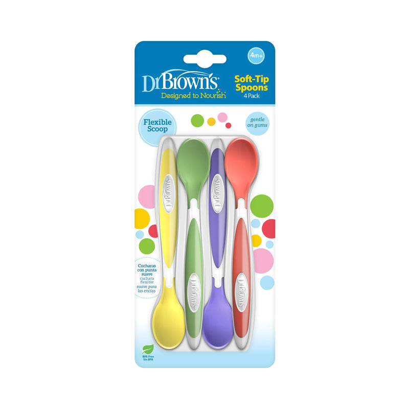 Pack 4 Cucharas punta blanda 4M+, Dr.Brown&
