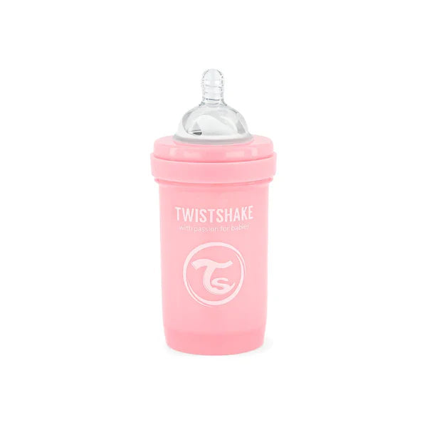 Mamadera Twistshake Anti-Cólico 180ml Rosado Pastel