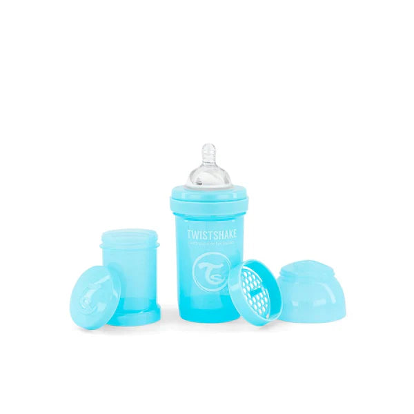 Mamadera Twistshake Anti-Cólico 180ml Azul Pastel
