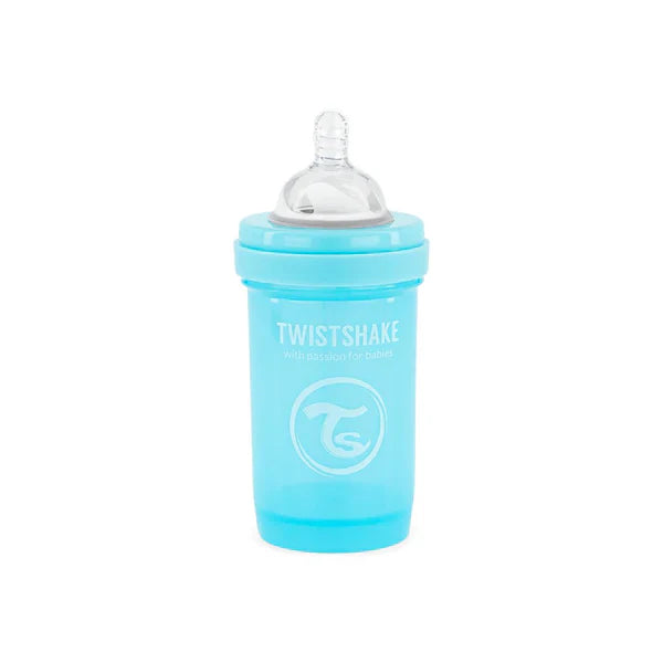 Mamadera Twistshake Anti-Cólico 180ml Azul Pastel