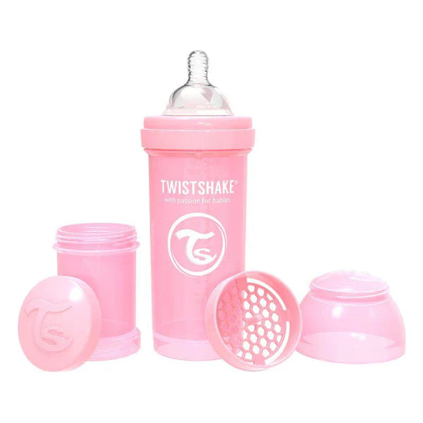 Mamadera Twistshake Anti-Cólico 260ml Rosado Pastel