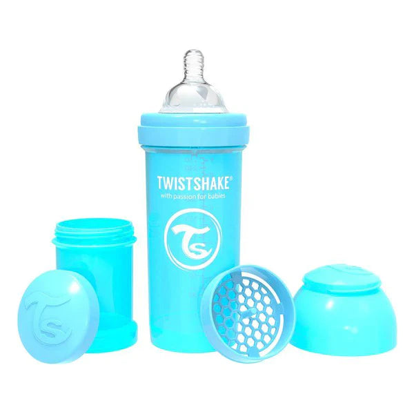 Mamadera Twistshake Anti-Cólico 260ml Azul Pastel