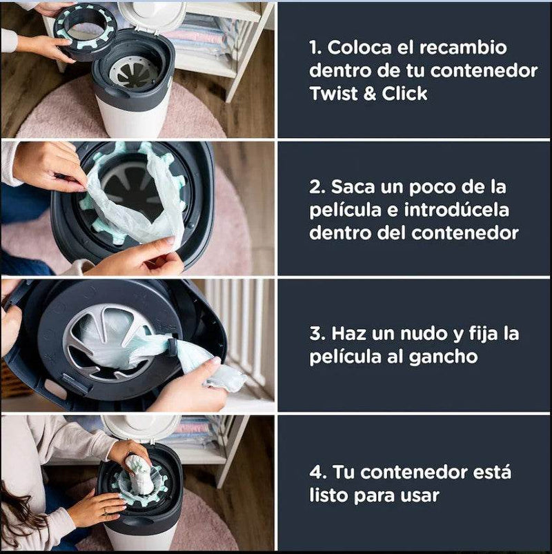 Basurero para Pañales Sangenic, Tommee Tippee
