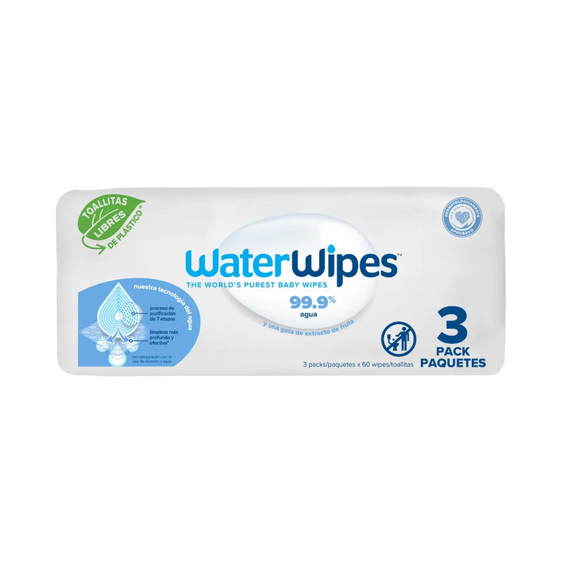 Toallitas húmedas bio WaterWipes 3x60 uns