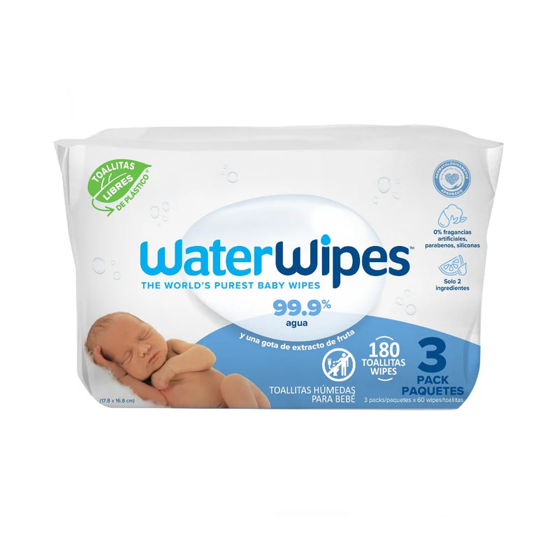 Toallitas húmedas bio WaterWipes 3x60 uns