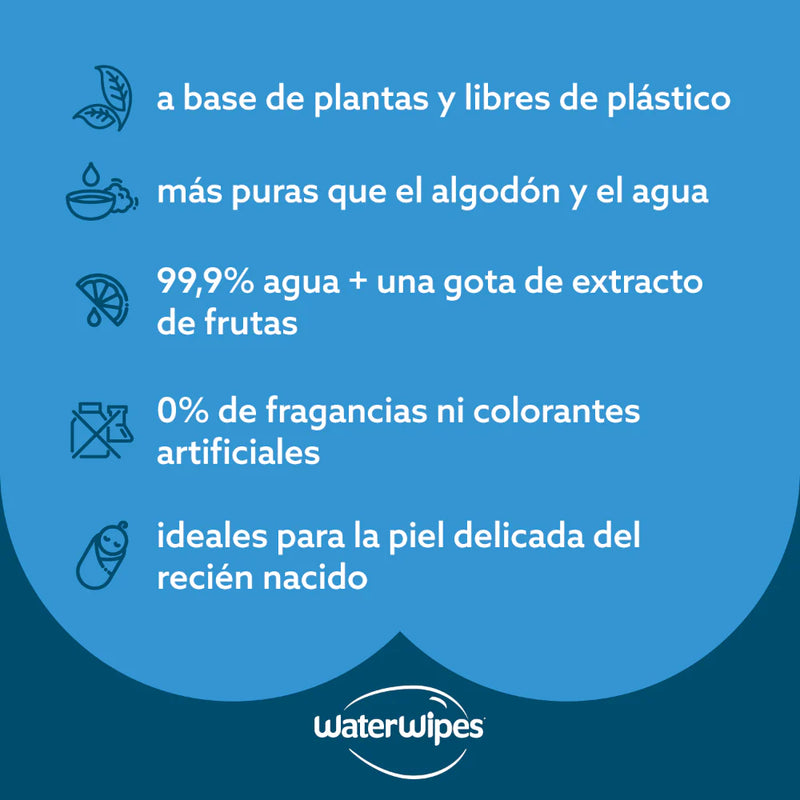 Toallitas húmedas bio WaterWipes 3x60 uns