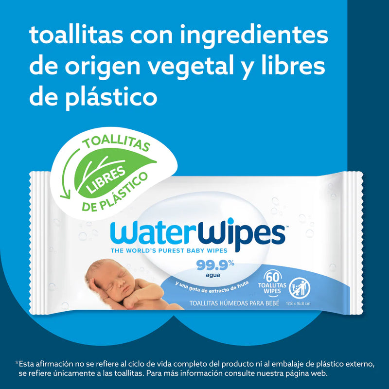 Toallitas húmedas bio WaterWipes 3x60 uns