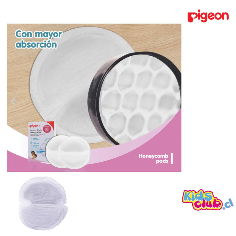 Absorbente de Leche PIGEON Honeycomb – 60 pcs. - KIDSCLUB Tienda ONLINE