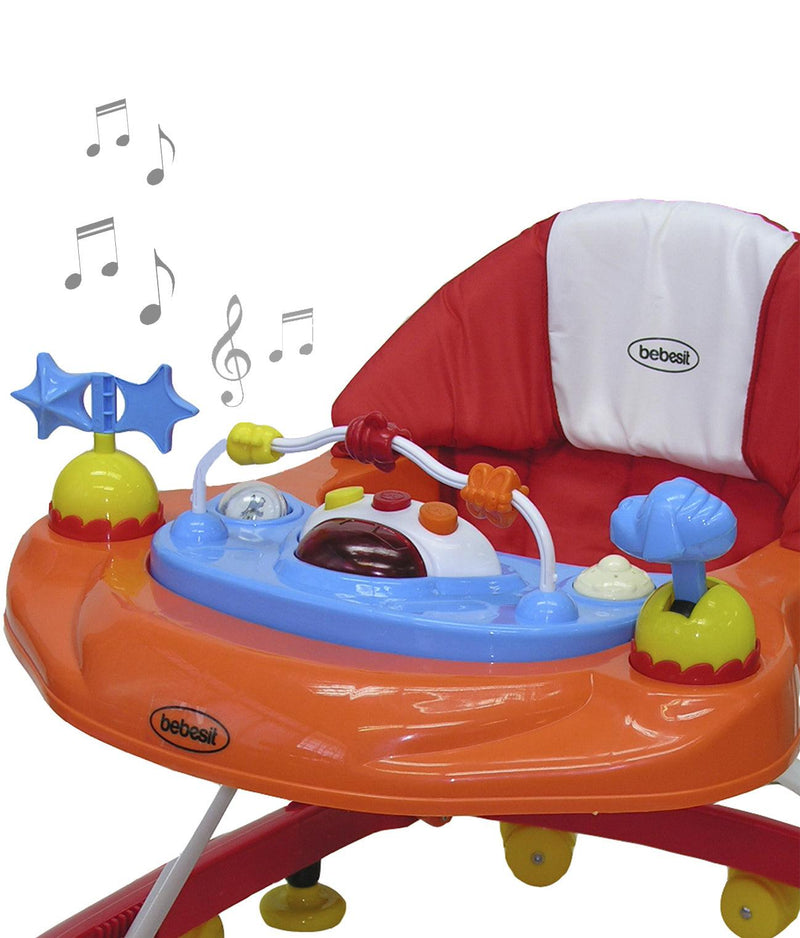 Andador Musical Airbus Naranja, Bebesit - KIDSCLUB Tienda ONLINE