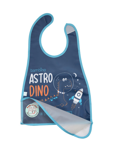 Babero De Alimentación Bambino Dinosaurio Azul - KIDSCLUB Tienda ONLINE