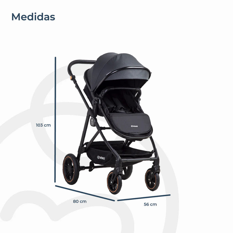 Coche Cuna Paseo Street Gris, Bebesit