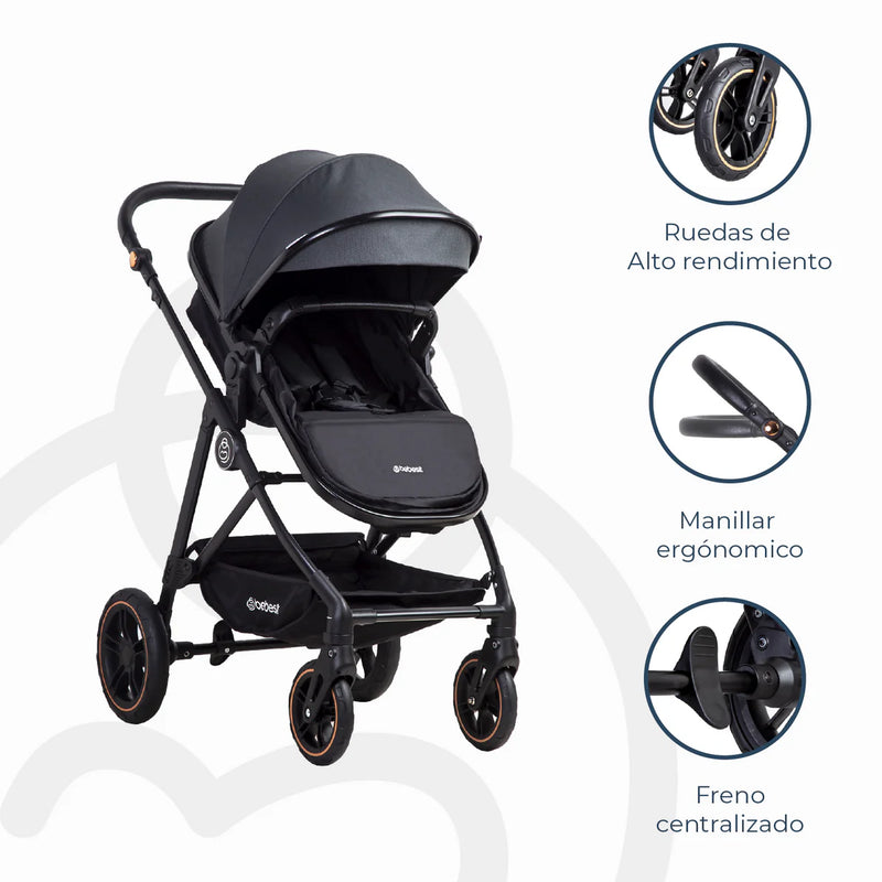 Coche Cuna Paseo Street Gris, Bebesit