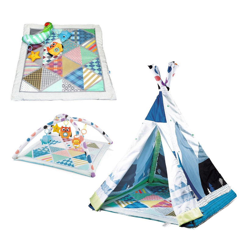Carpa gimnasio 3 En 1 Azul RS-18450, Bebeglo - KIDSCLUB Tienda ONLINE