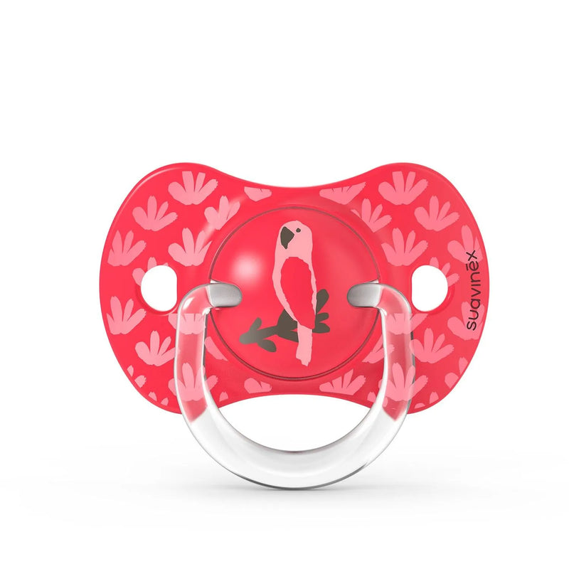 Chupete tetina fisiologica silicona 6/18m Jungle Rosa, Suavinex - KIDSCLUB Tienda ONLINE
