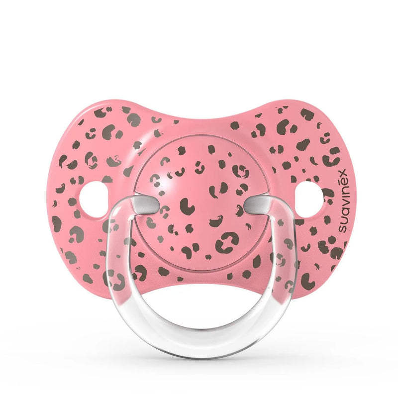 Chupete tetina fisiologica silicona Sx Pro +18m Print Rosa, Suavinex - KIDSCLUB Tienda ONLINE