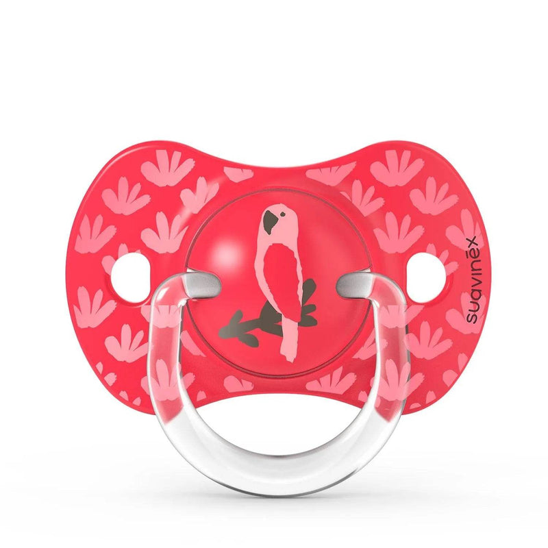 Chupete tetina fisiologica silicona Sx Pro +18m Print Rosa, Suavinex - KIDSCLUB Tienda ONLINE