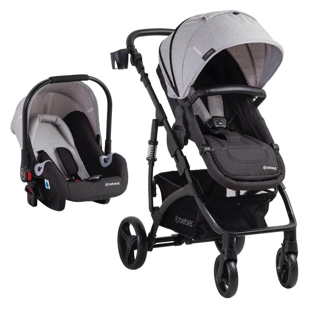 Coche Cuna Travel System Isofix Sunset Premium Gris Bebesit