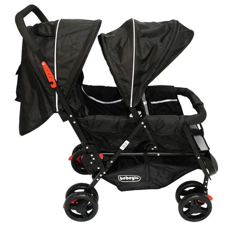 Coche Doble Duo Pix Negro/Gris RS-13300-4, Bebeglo - KIDSCLUB Tienda ONLINE
