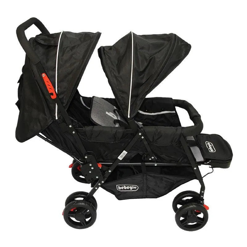 Coche Doble Duo Pix Negro/Gris RS-13300-4, Bebeglo - KIDSCLUB Tienda ONLINE